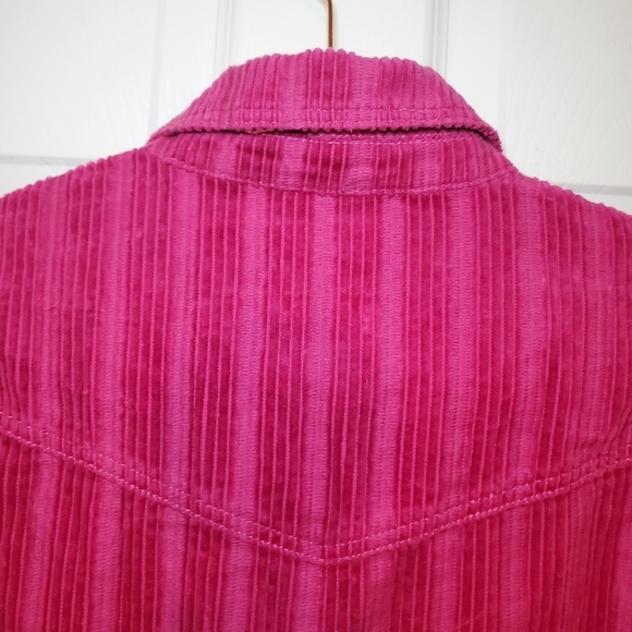 Cabi Cheeky Topper Pink Corduroy Button Front Jacket Style 4124 Sz M - Picture 8 of 13